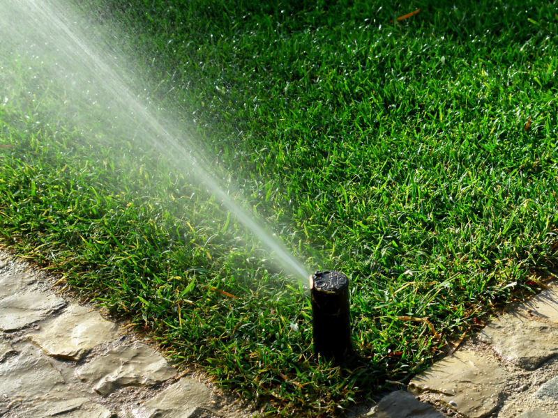 lawn irrigation installation