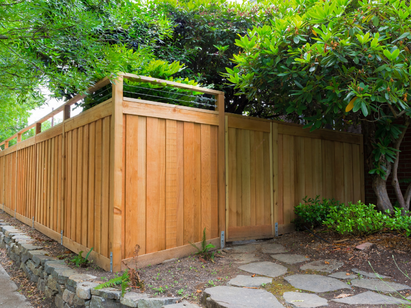 wood fence installation